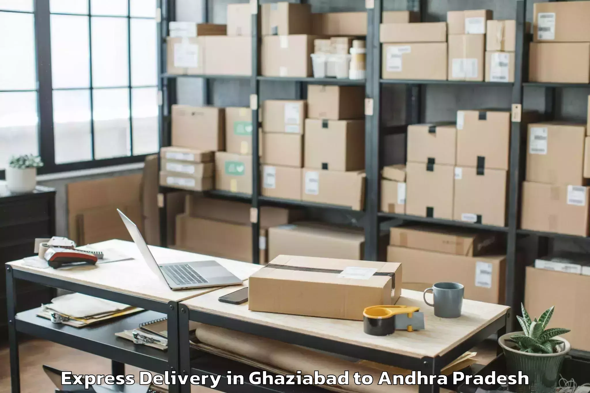 Book Your Ghaziabad to Kurnool Airport Kjb Express Delivery Today